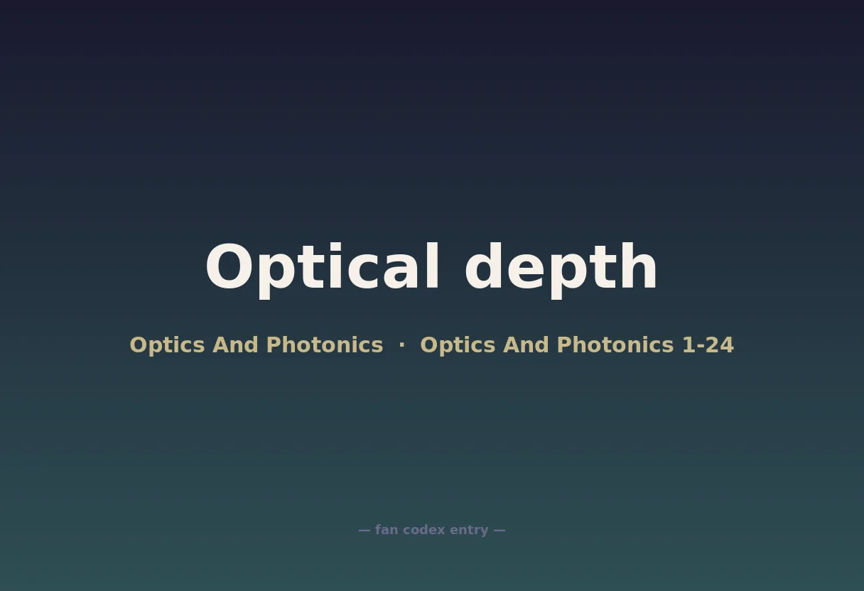 Optical depth