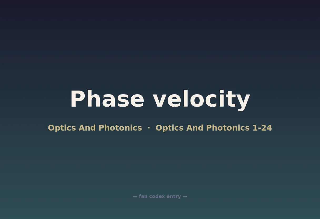 Phase velocity