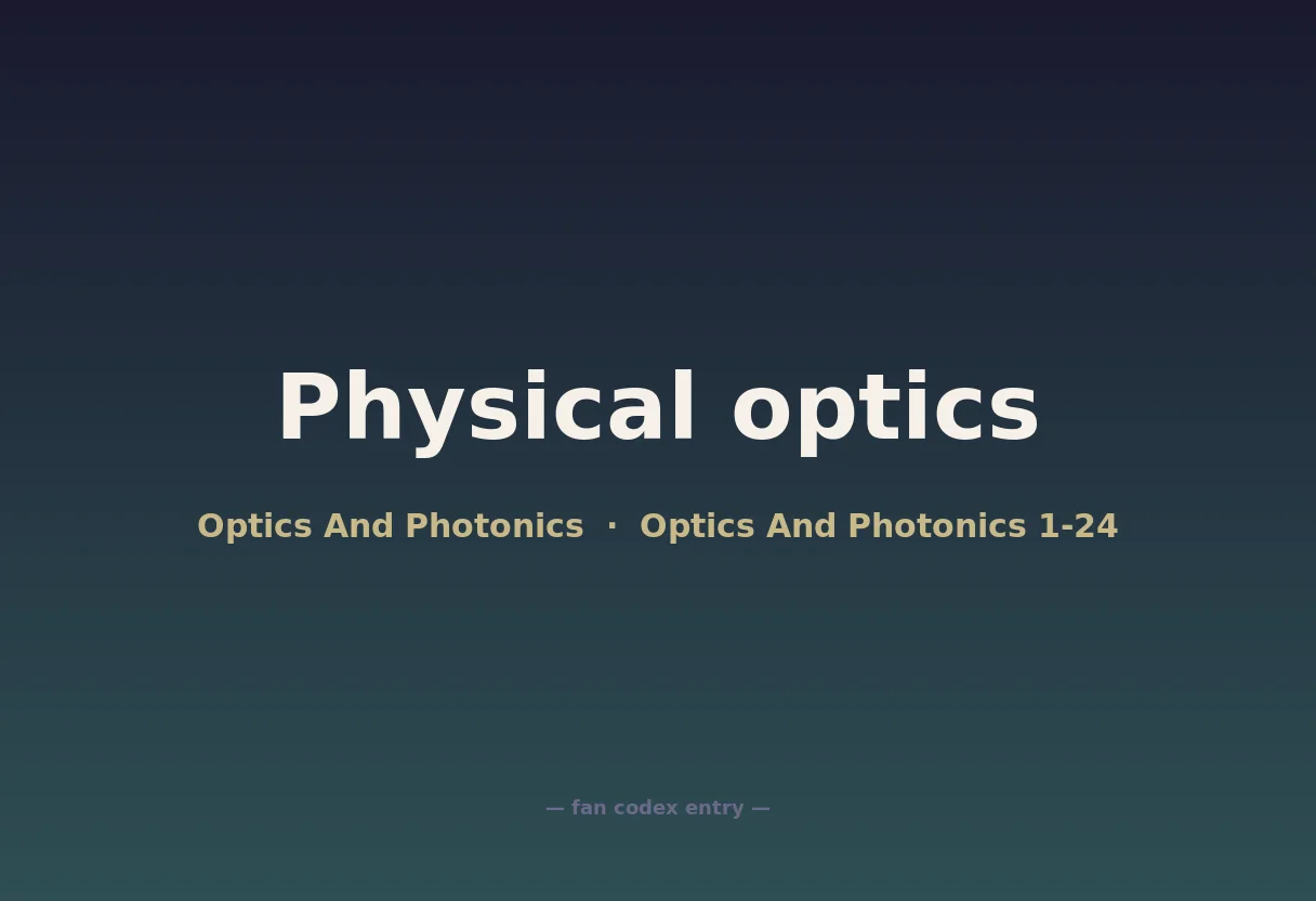 Physical optics