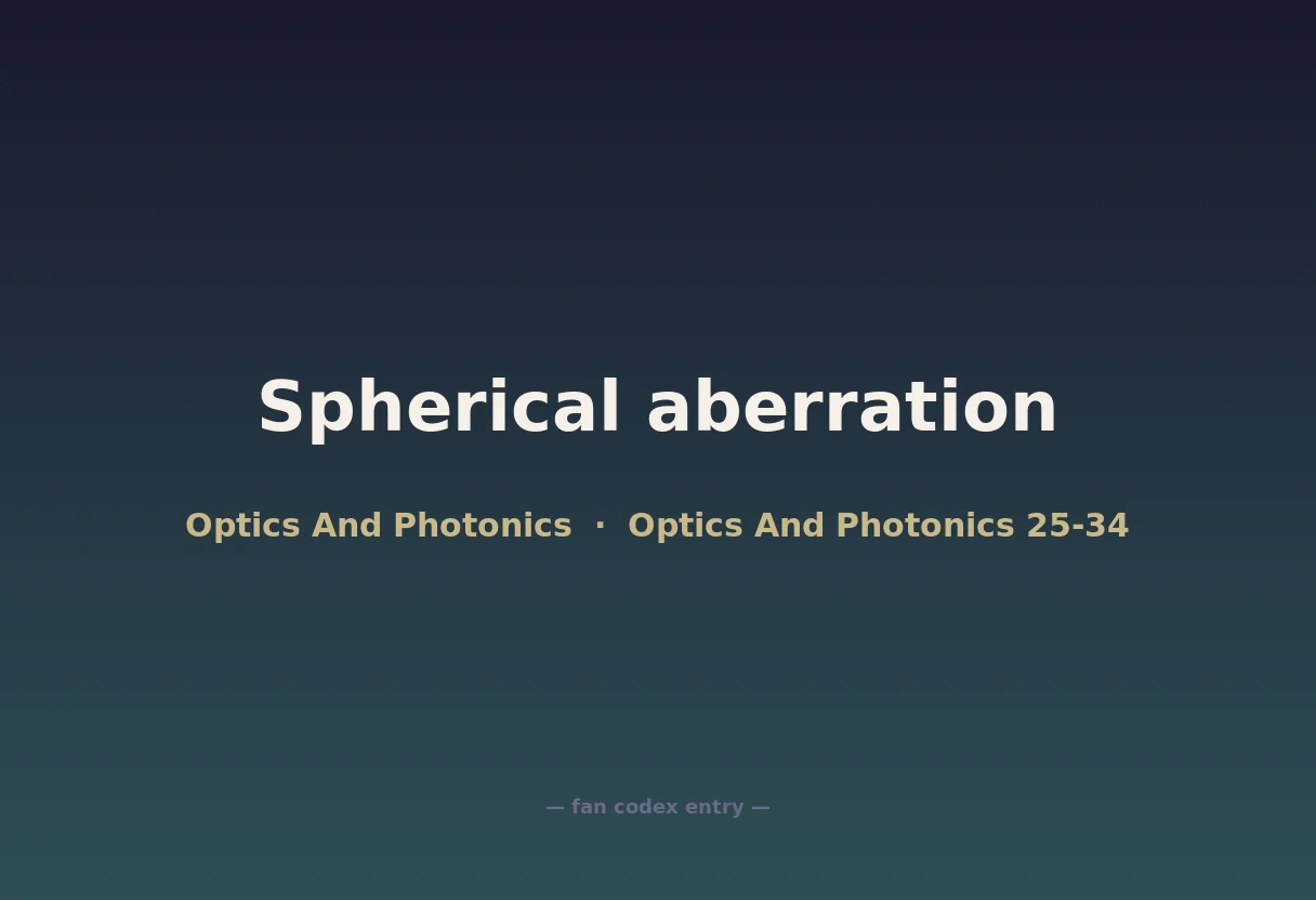 Spherical aberration